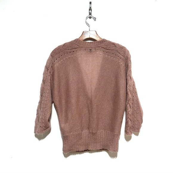 New Banana Republic Peach Lightweight Cable Knit Cardigan Sweater Sz Small - Picture 2 of 14